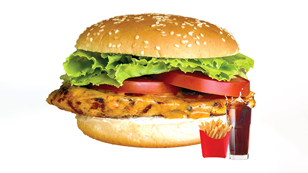 Grilled Chicken Burger with Chip & Drink